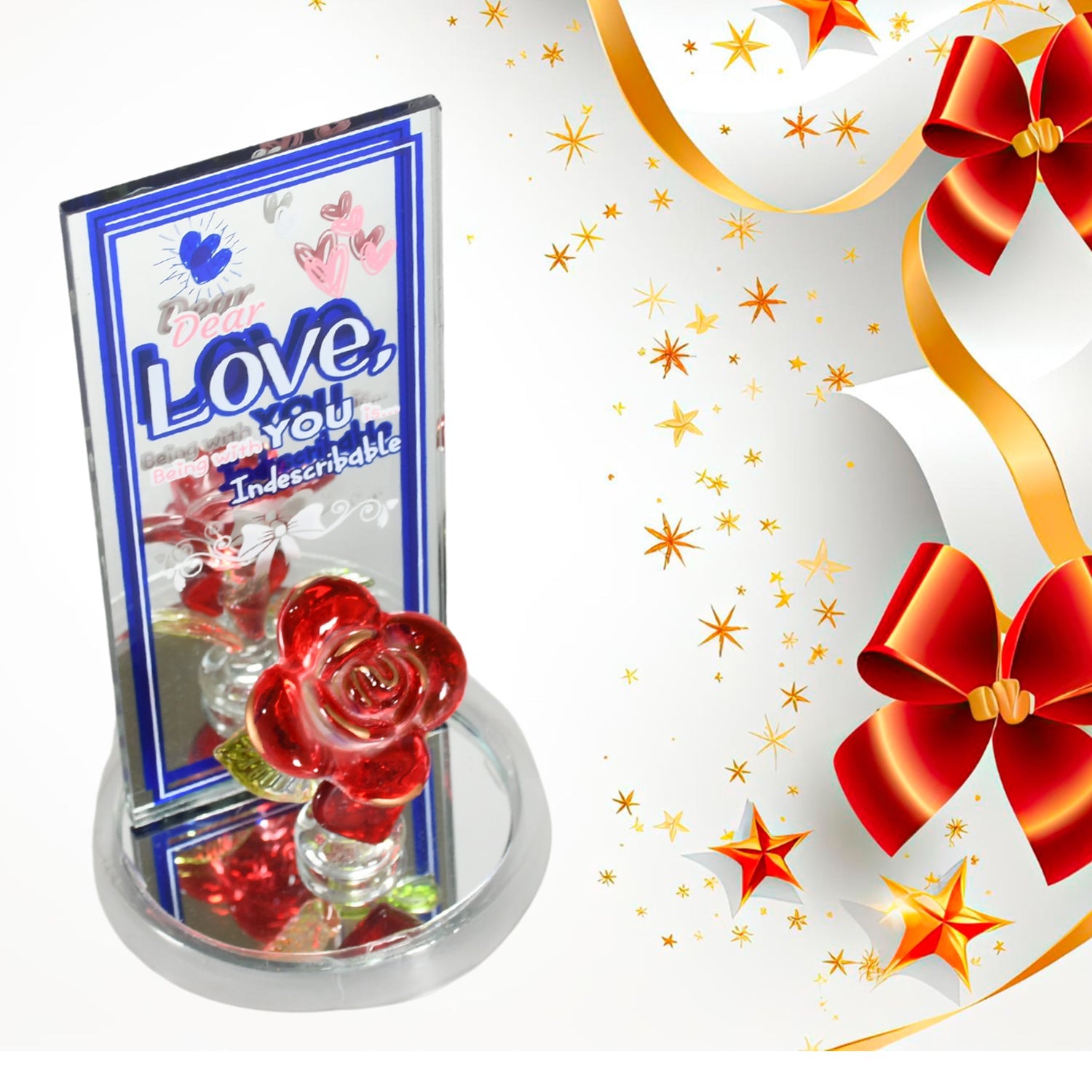 17530 Lovely Rose Gift Showpiece, Love showpiece Valentine's Day Gift, Cute Anniversary, Wedding, Birthday, Boyfriend, Husband Romantic Unique Gift Set, Home Decoration Gift Set (1 Pc) 17530 Lovely Rose Gift Showpiece, Love showpiece Valentine's Day Gift, Cute Anniversary, Wedding, Birthday, Boyfriend, Husband Romantic Unique Gift Set, Home Decoration Gift Set (1 Pc)